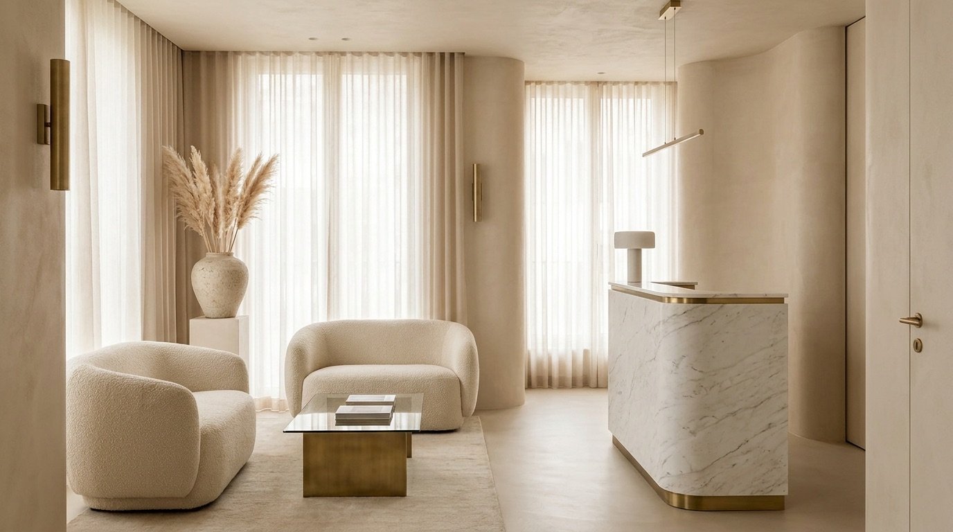 Empfangsbereich der Aesthetic Clinic Berlin